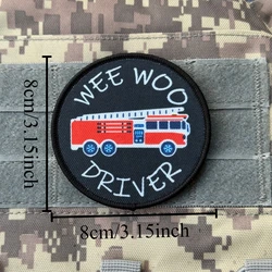 Parche táctico MOLLE bombero – Insignia adhesiva emergencias conductor