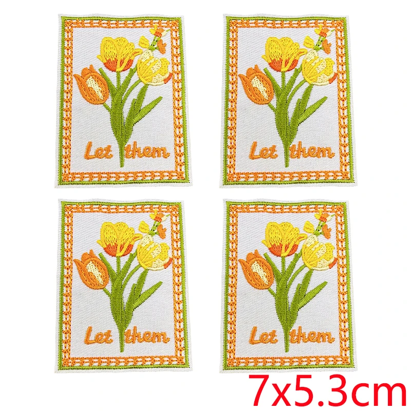Parches termoadhesivos bordados rosas y mariposas para chaquetas - imagen 5