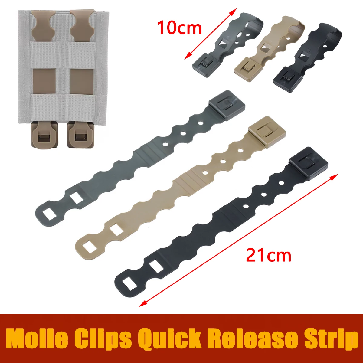 Clip MOLLE de polímero en color BK