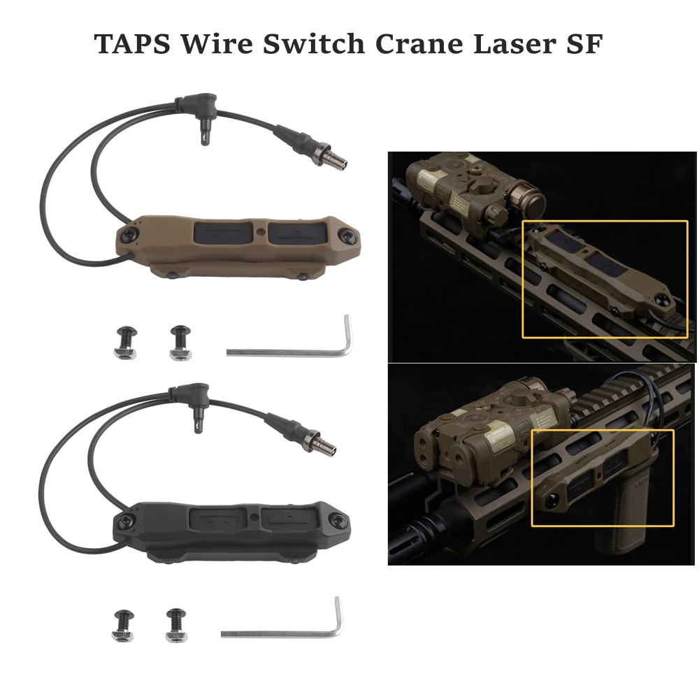 Interruptor de cable TAPS para linterna láser con riel Picatinny