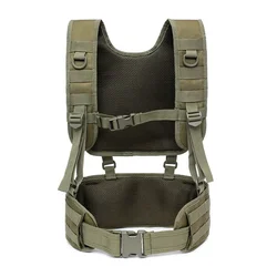 Chaleco táctico MOLLE caza con cinturón acolchado y arnés airsoft