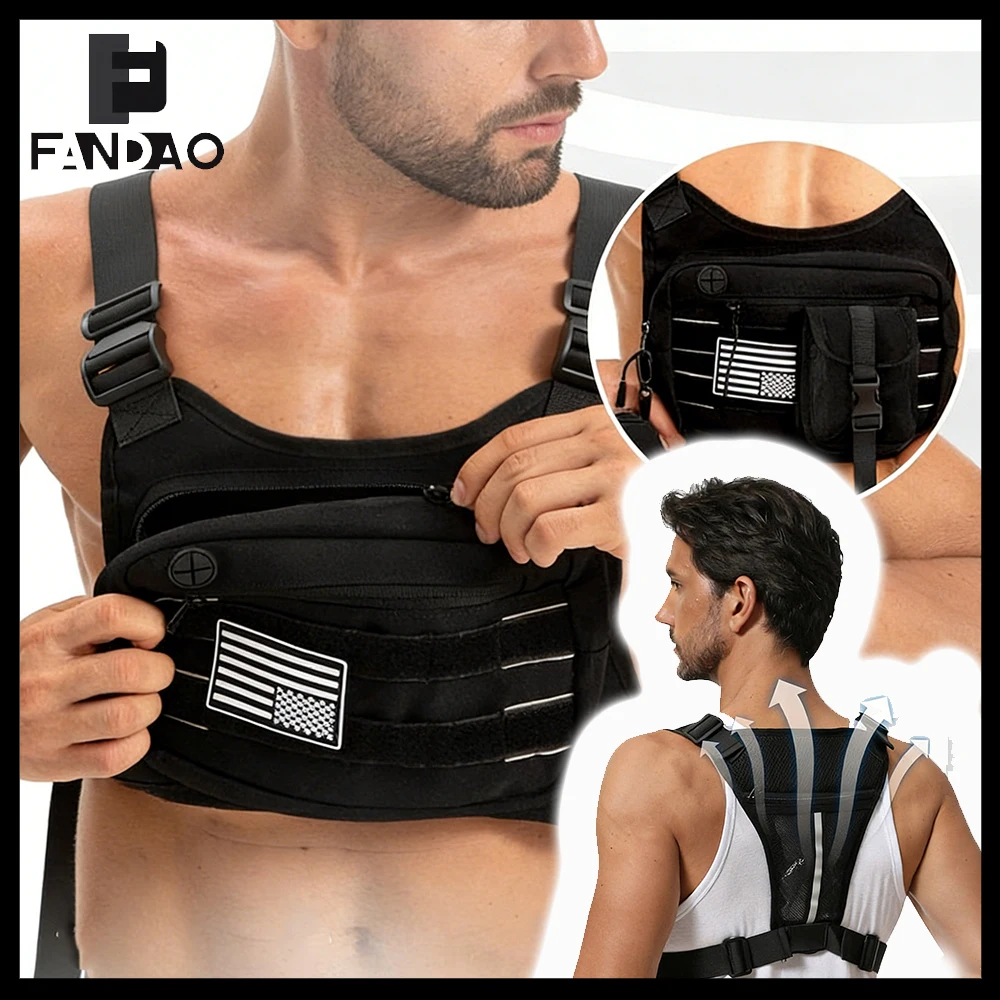 Bolsa táctica para el pecho MOLLE multifuncional con correas - imagen 4