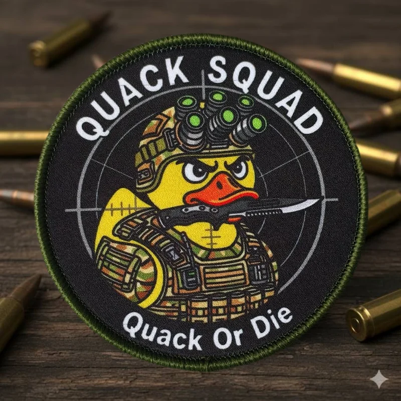 Quack or Die parche táctico velcro gancho y bucle SQUAA moral - imagen 3