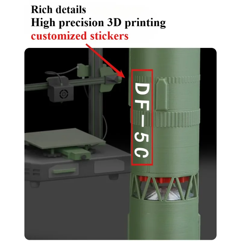 Dongfeng 5C modelo táctico impreso en 3D didáctico para ensamblar - imagen 2