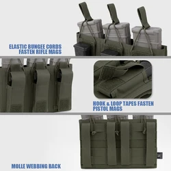 KRYDEX Bolsa táctica para cargadores de pistola y rifle MOLLE