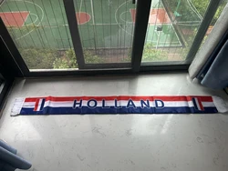 Bufanda Sky Flag Holanda, satén impresión doble cara con borlas