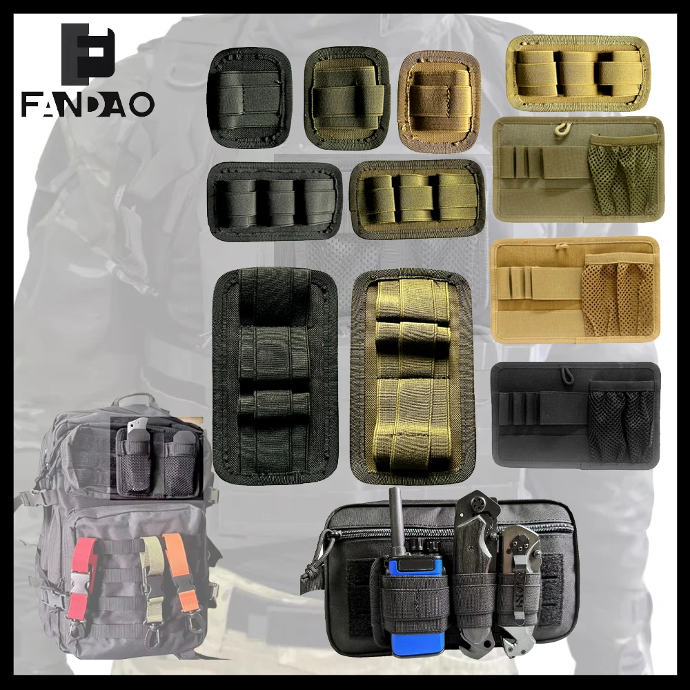 Bolsa táctica EDC modular elástica para chaleco colgante organizador