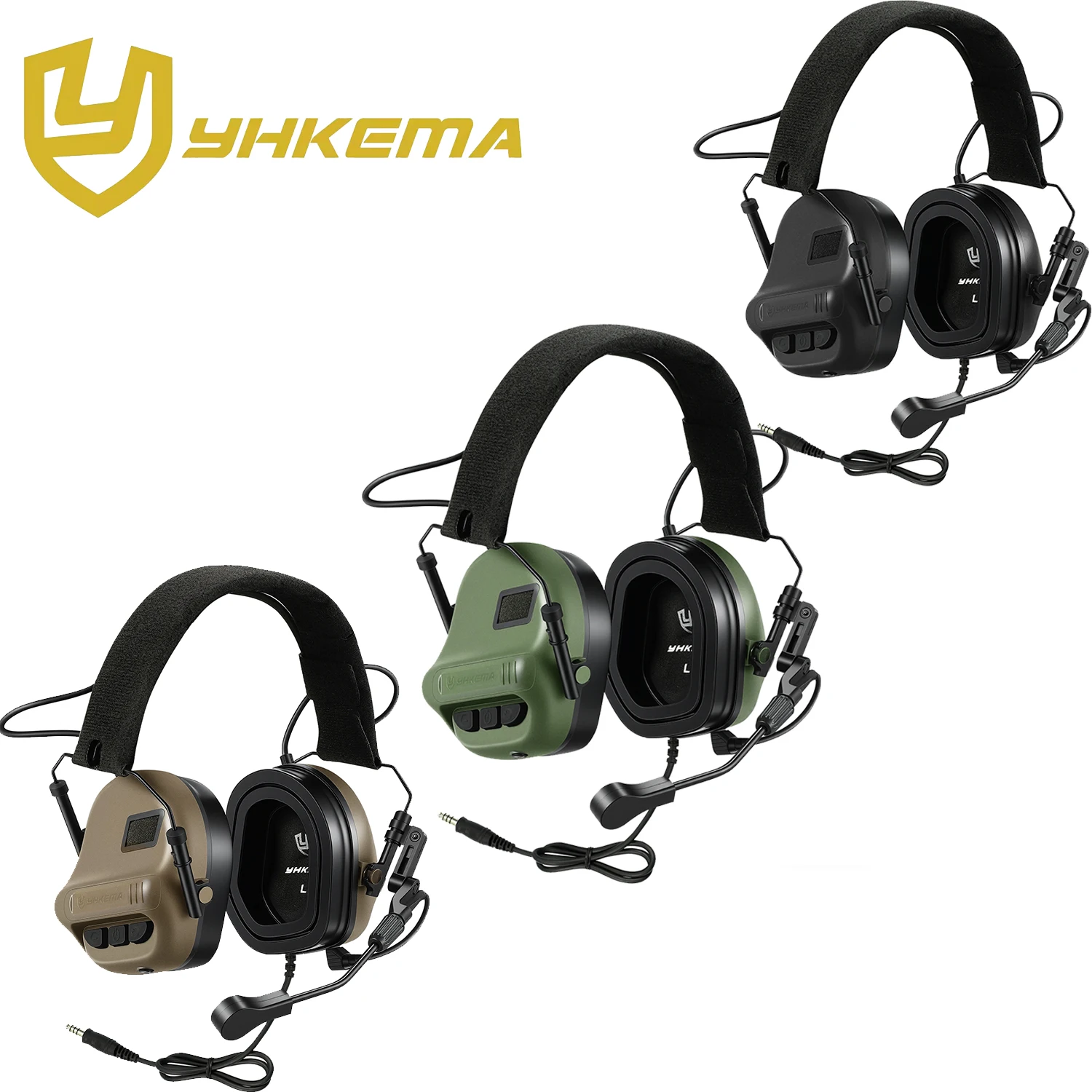 Auriculares tácticos YHKEMA E70 – Micrófono y cancelación de ruido