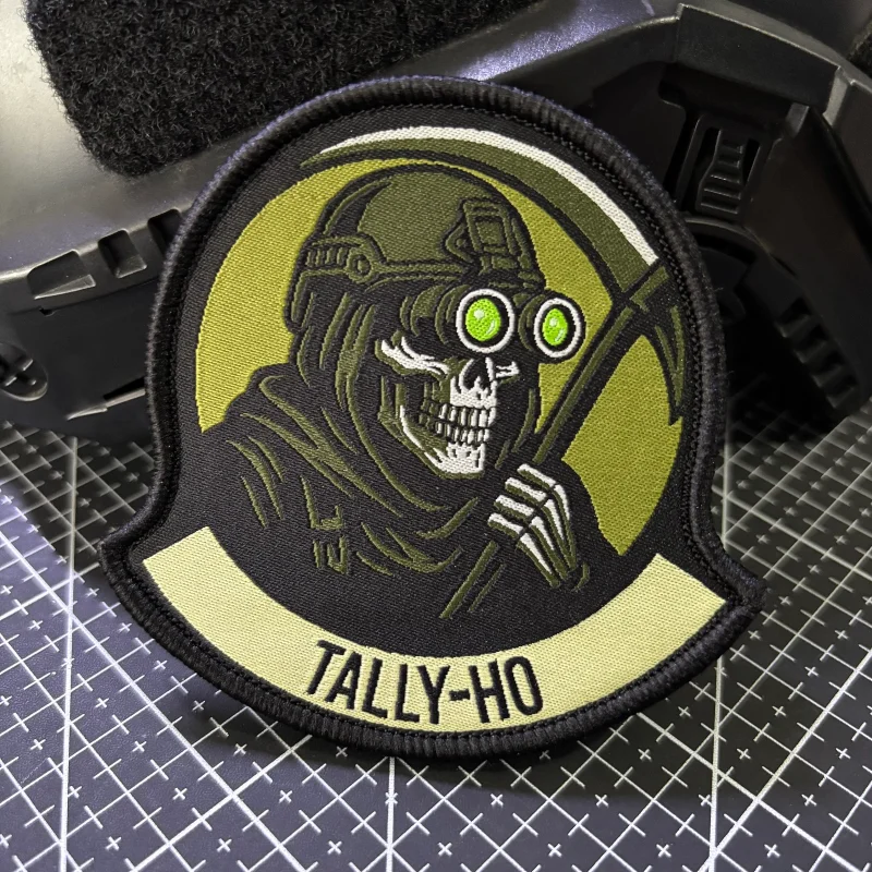 TALLY-HO Parche táctico moral calavera gancho y bucle mochila militar - imagen 2