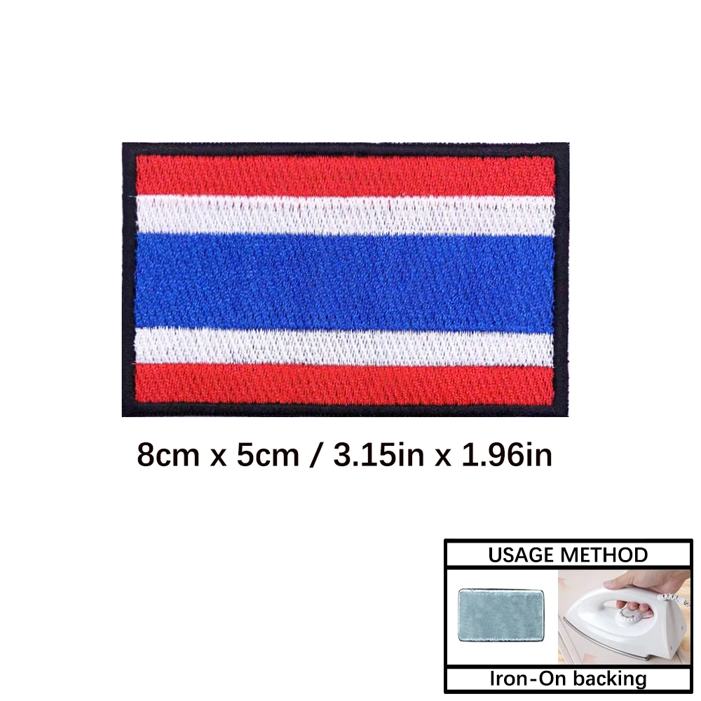Parche bordado Vietnam, Laos y Tailandia termoadhesivo o velcro - imagen 4
