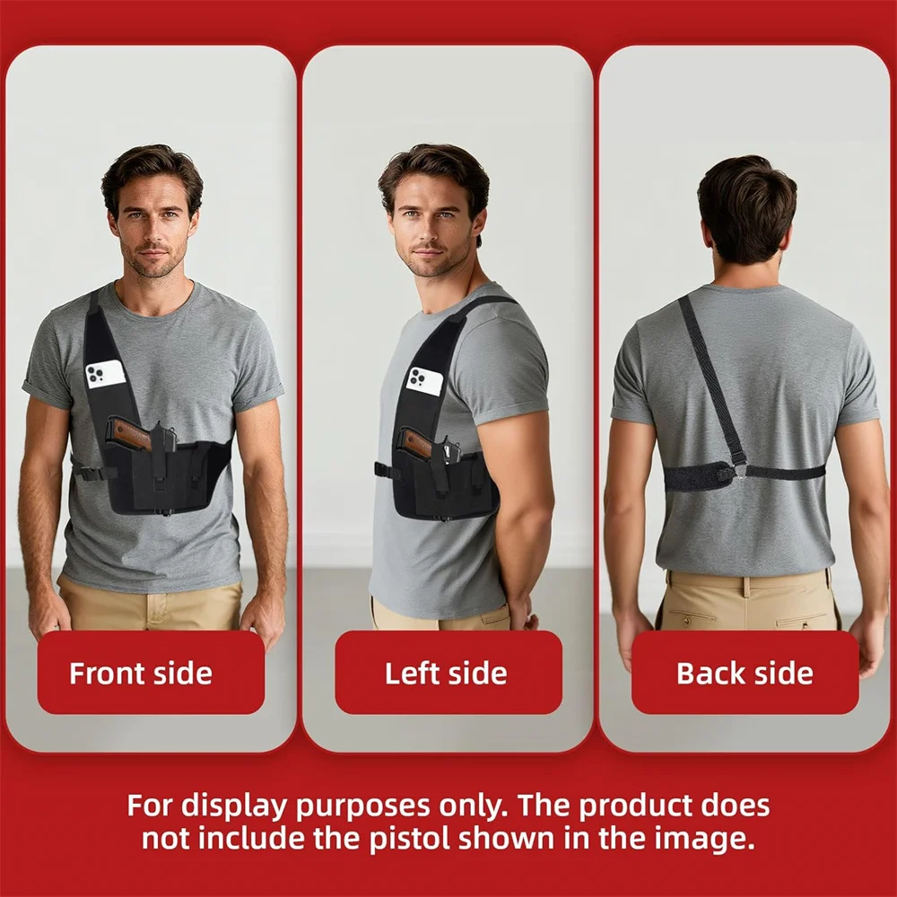 Funda táctica oculta ajustable para pistola de hombro y pecho