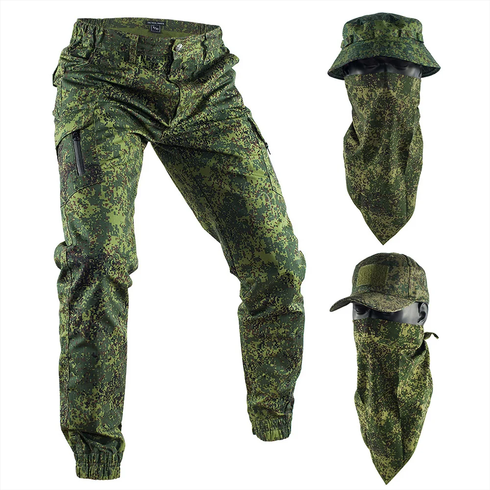 Pantalones tácticos camuflaje ripstop ruso con cordón para hombre - imagen 4
