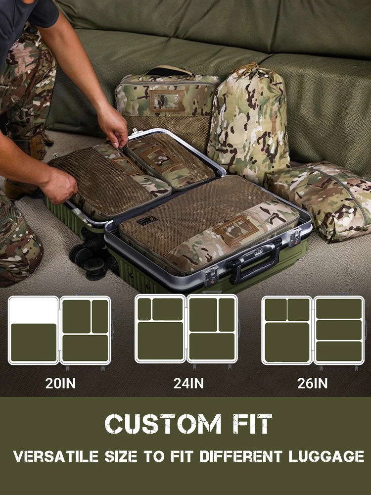 Bolsa de transporte para equipo táctico, vista general del modelo 6 en 1