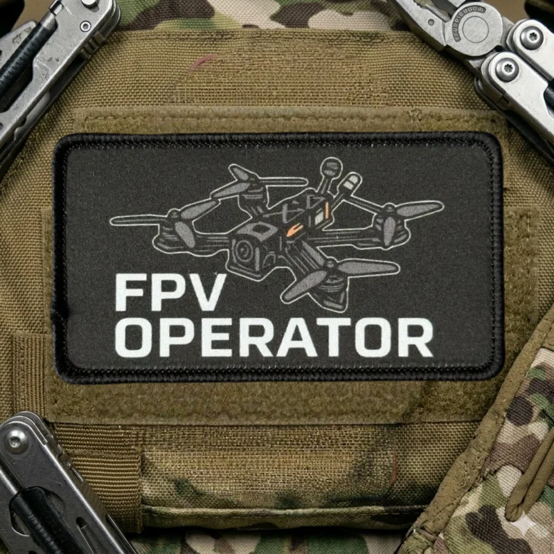 Parche FPV operador con gancho y bucle para mochila táctica MOLLE