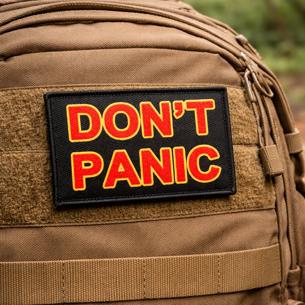 Parche táctico con gancho y bucle frase No te asustes – divertido - imagen 4