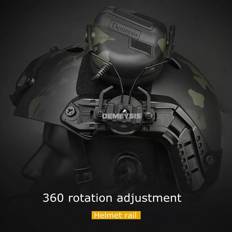 Soporte de riel para casco táctico – Adaptador auricular Airsoft ajustable - imagen 3