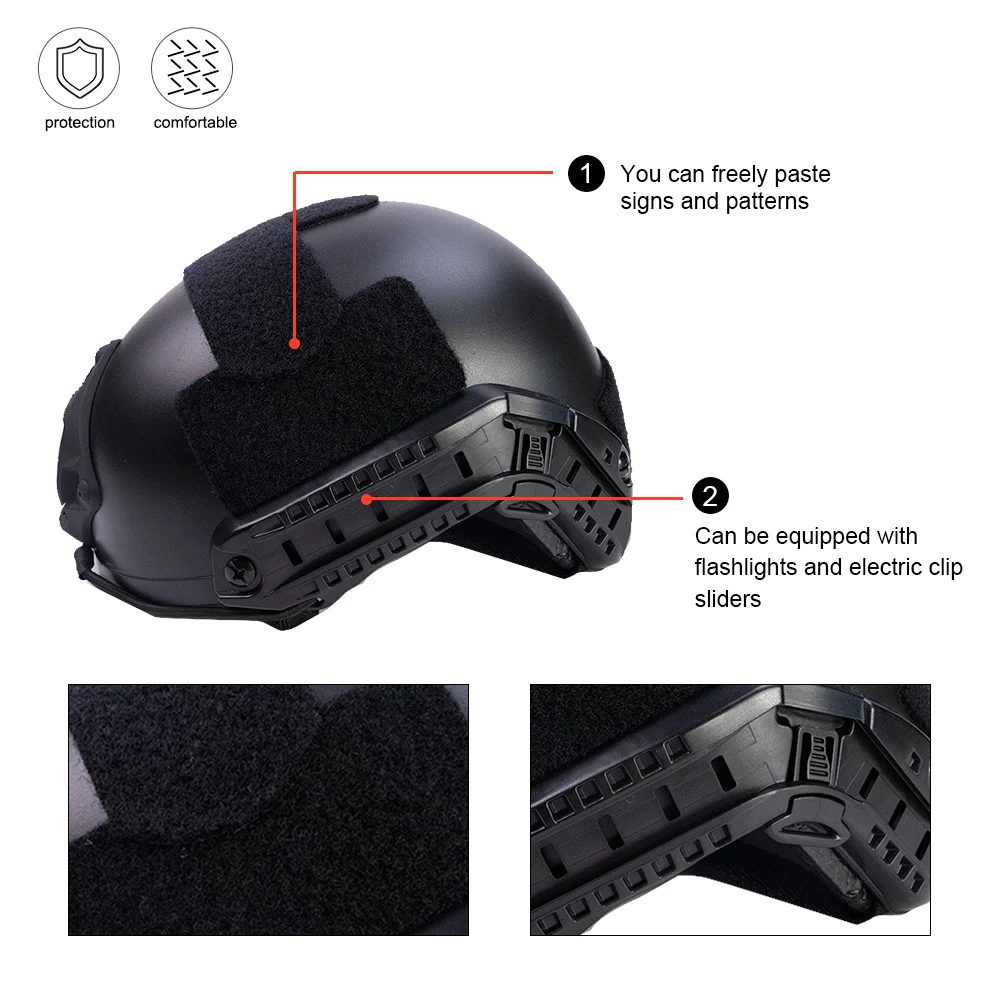 Casco Fast Airsoft Verde – Protección Táctica Paintball - imagen 4