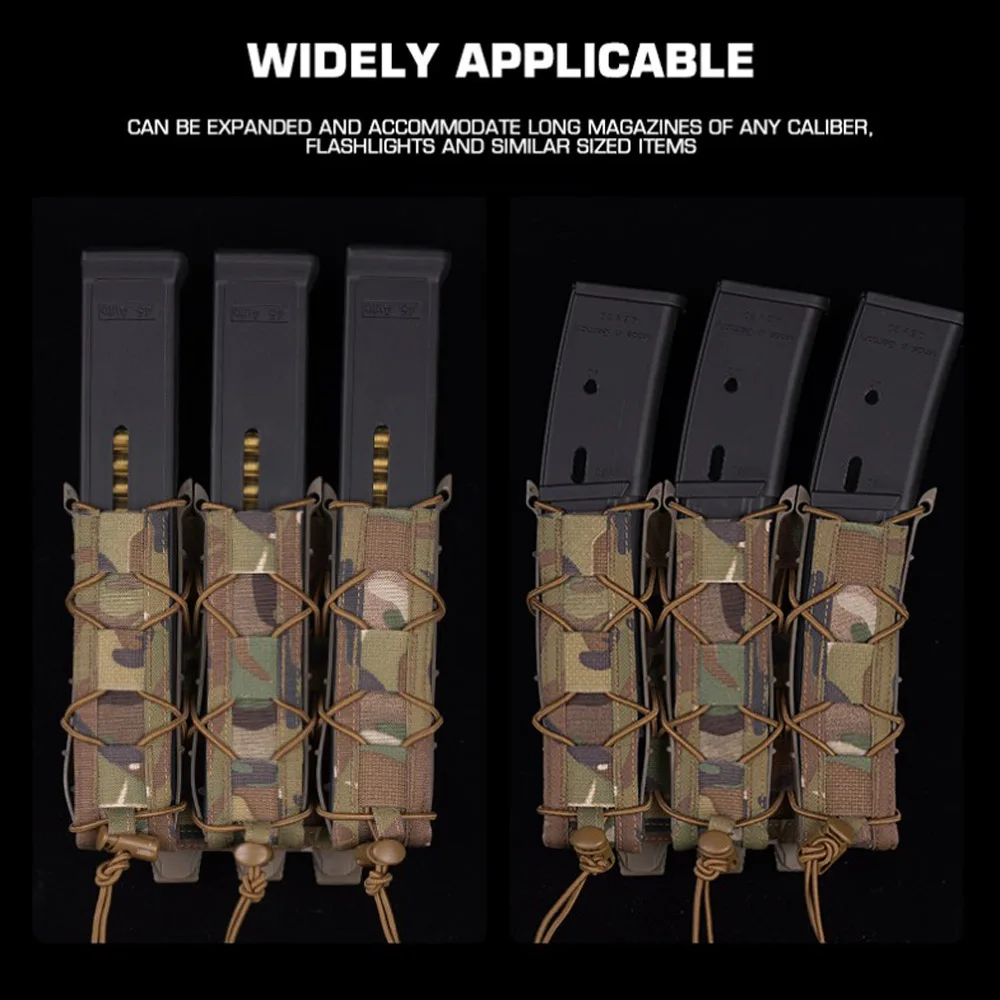 Fijación Molle trasera de la bolsa triple