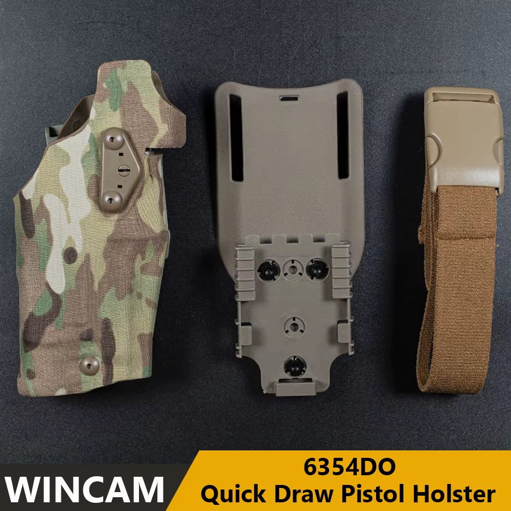 Funda táctica táctica vista frontal con sistema de bloqueo