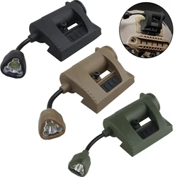 Linterna táctica para casco con IR, luz flexible y colores