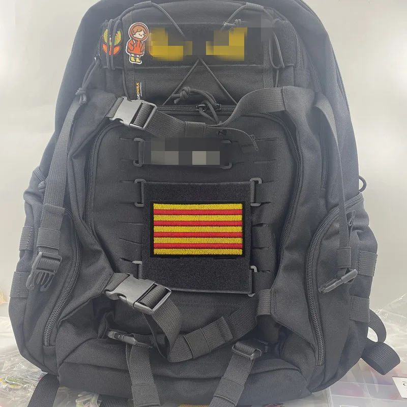 Parche bordado bandera de Cataluña con gancho y bucle para brazalete - imagen 4