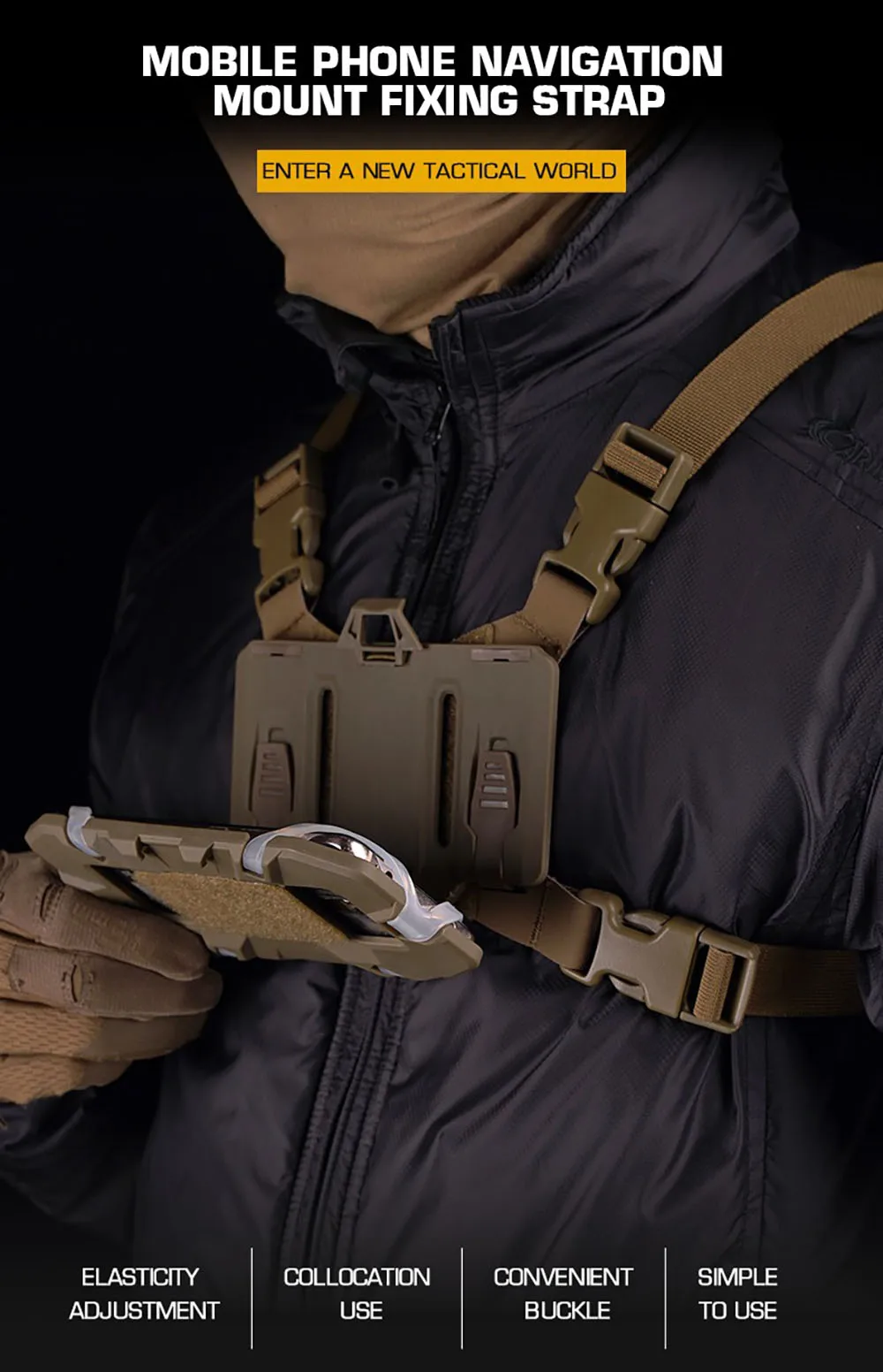 Chaleco táctico SINAIRSOFT con soporte para teléfono