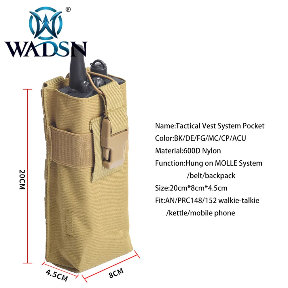 WADSN Funda táctica MOLLE para AN/PRC-152/148 - imagen 5