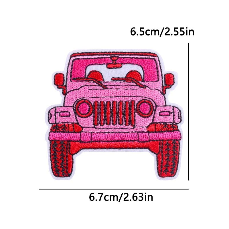 Parche termoadhesivo bordado rosa Y2K estilo vaquero retro campestre - imagen 4