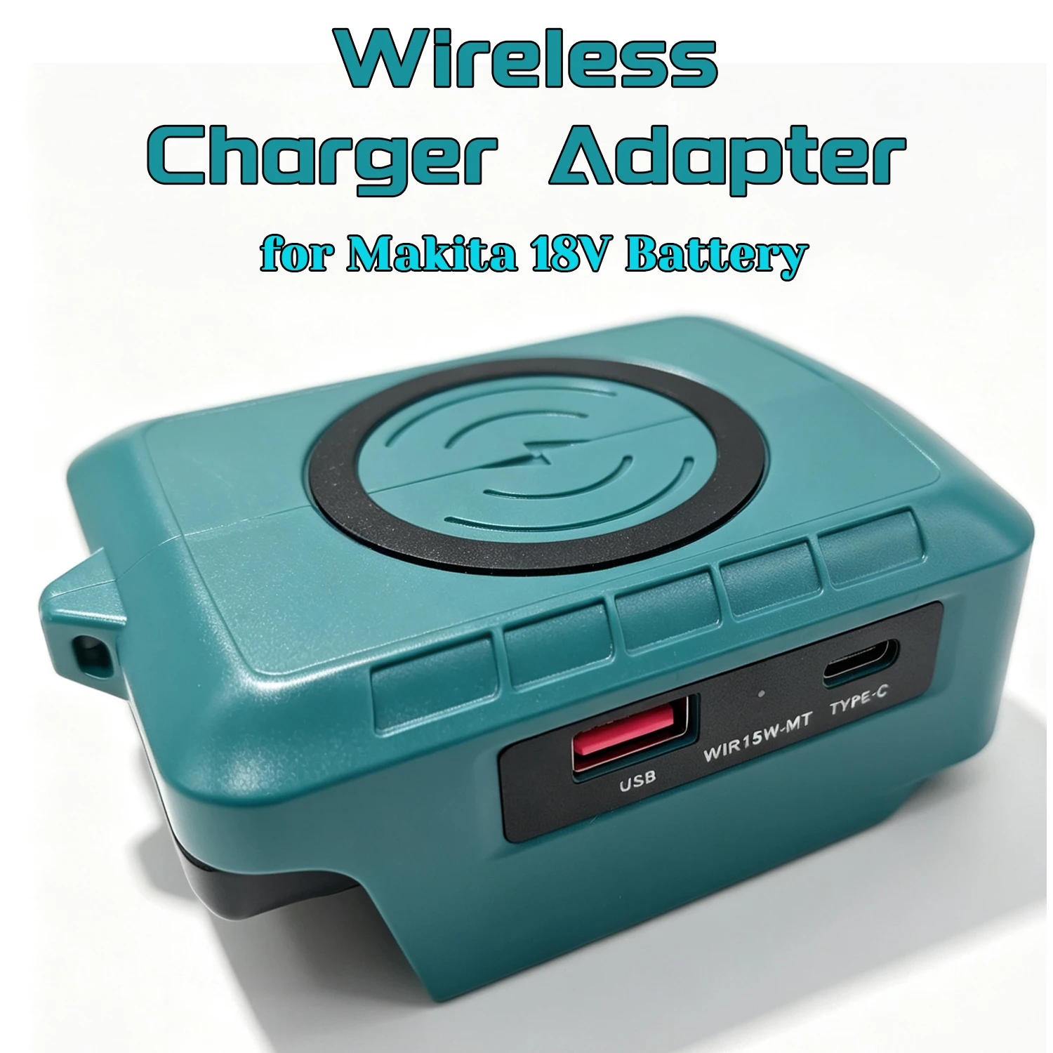 Adaptador inalámbrico para batería Makita 18 V con USB y USB-C