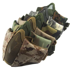 Máscara táctica media cara de malla para airsoft y paintball