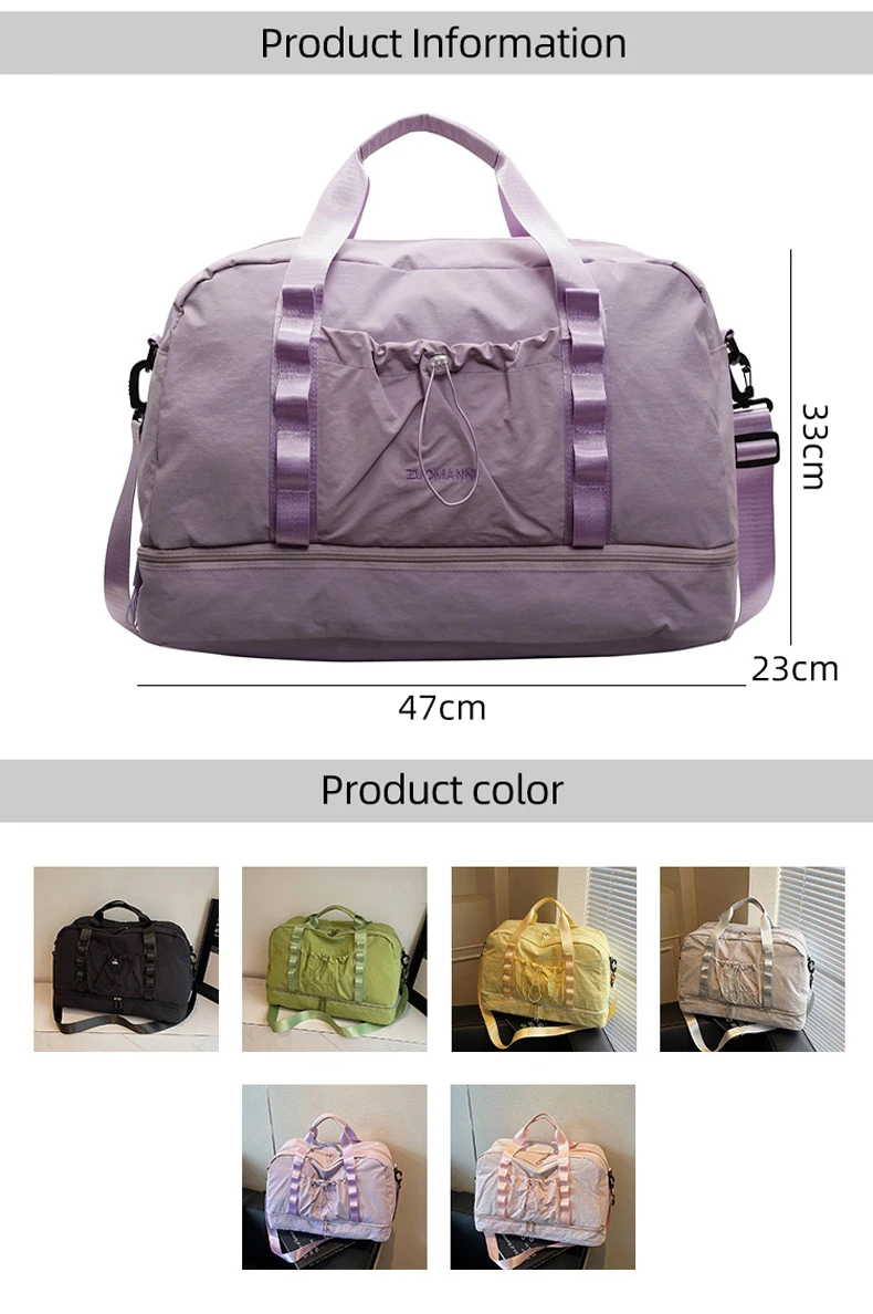 Bolso deportivo con compartimentos para viaje