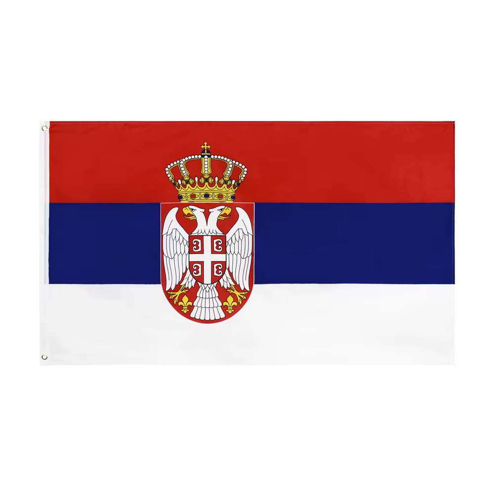 Bandera de Serbia tamaño 90x150 cm