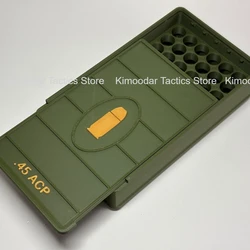 Caja almacenamiento balas 45ACP impresión 3D táctica sobremesa
