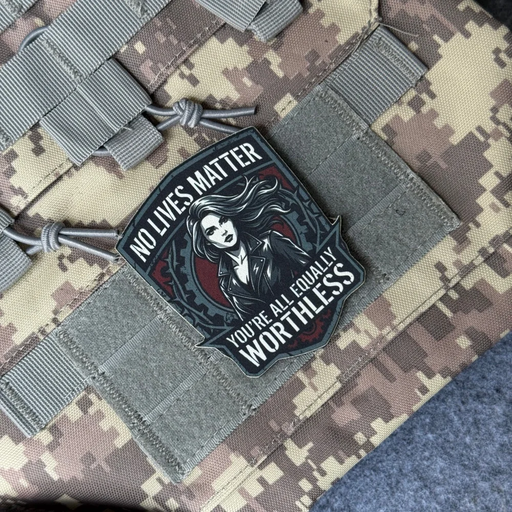 Parche táctico militar No Lives Matter impreso con velcro para ropa - imagen 5