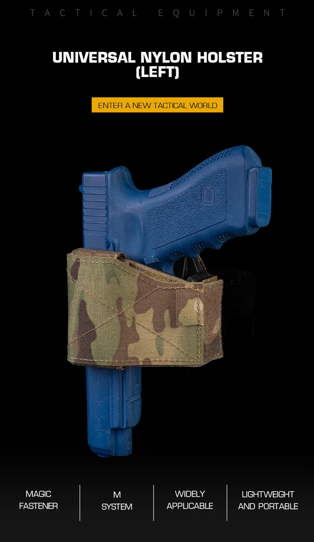 Funda táctica universal para mano izquierda con sistema Molle