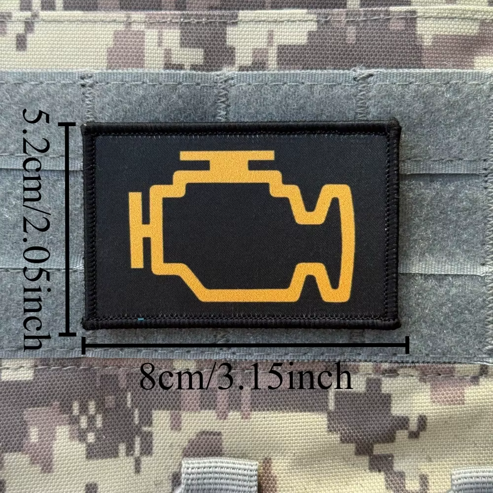 Parche táctico de moral militar diseño motor con velcro para Airsoft - imagen 3