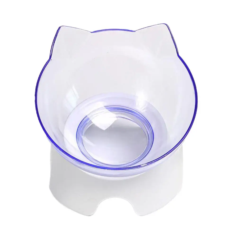 Cuenco elevado transparente con patas