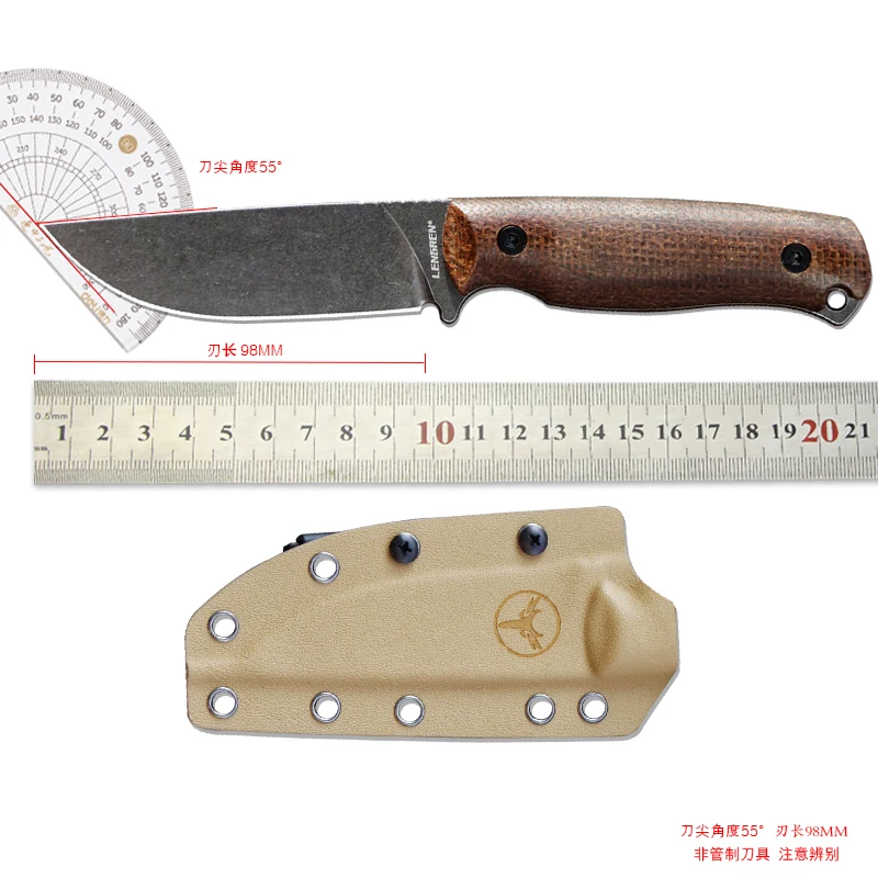 LENGREN SENTRY cuchillo fijo táctico ligero de supervivencia - imagen 3