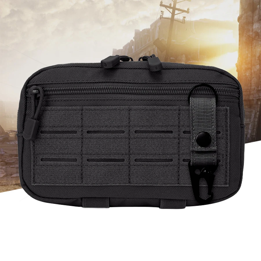 Bolsa táctica MOLLE doble cremallera capa reforzada para herramientas - imagen 5