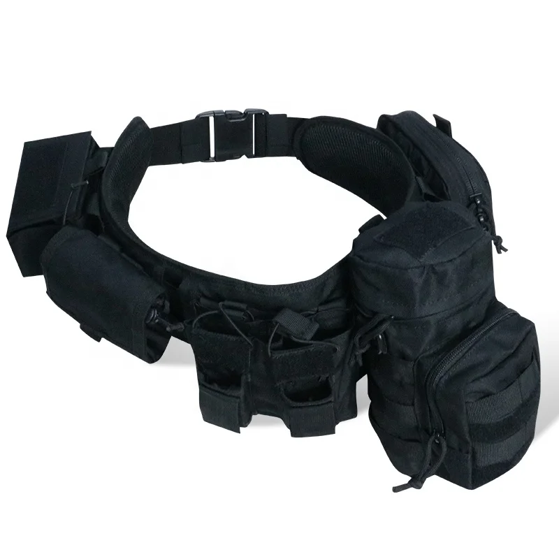 Cinturón táctico MOLLE con riñonera y portacargadores, hebilla rápida - imagen 2