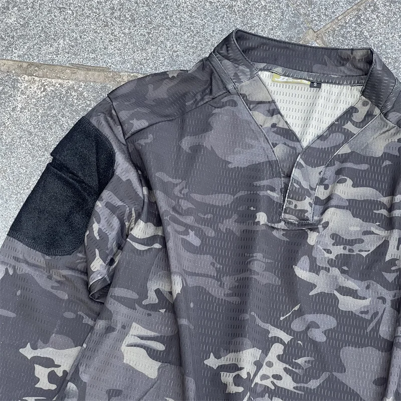 Camiseta táctica de secado rápido manga larga camuflaje nocturno - imagen 4
