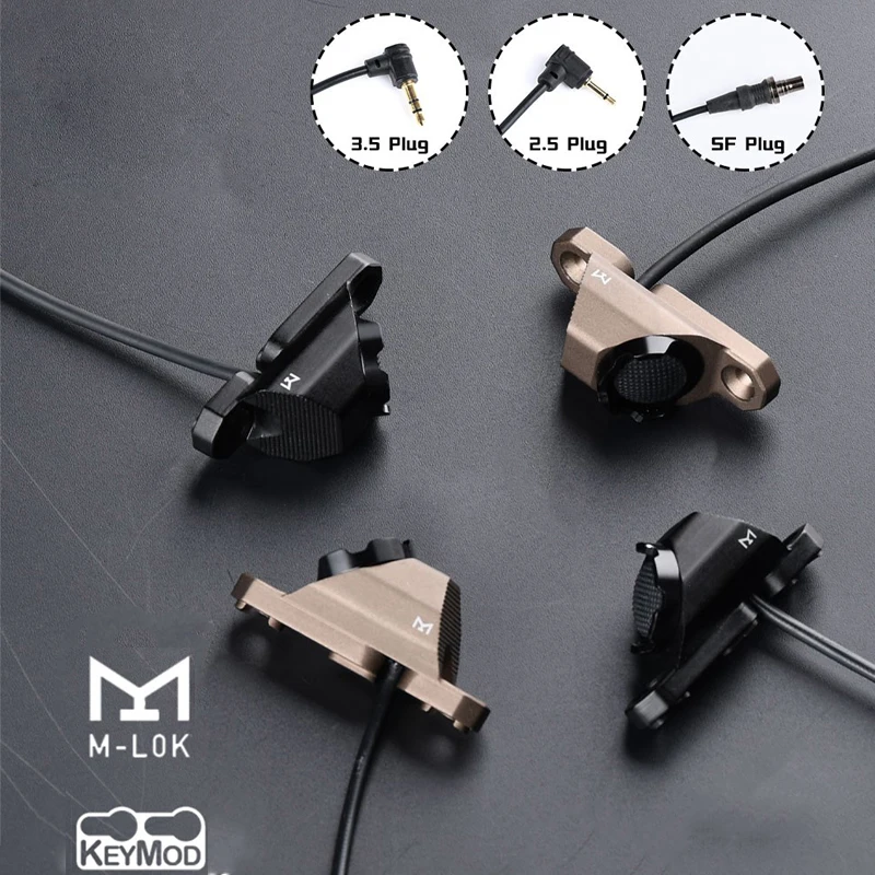 Interruptor táctico dual DBAL-A2 – compatible MLOK Keymod para luces SureFire M300 M600 - imagen 2