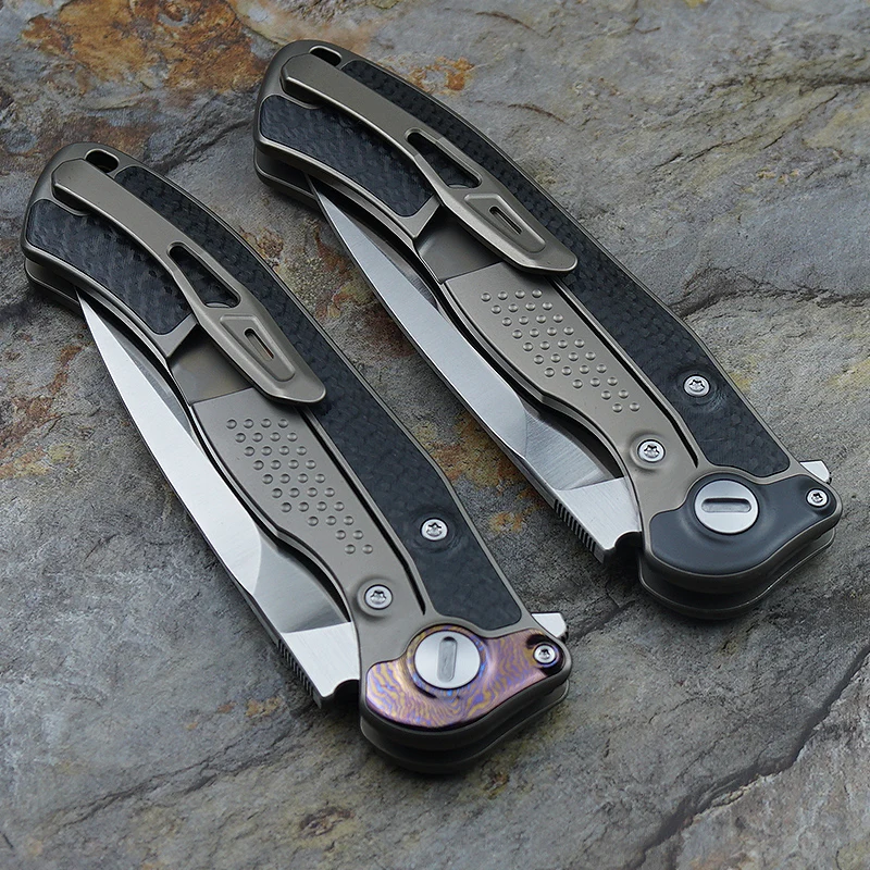 VENOM BONE DOCTOR cuchillo plegable M390 titanio con tapa camping - imagen 5
