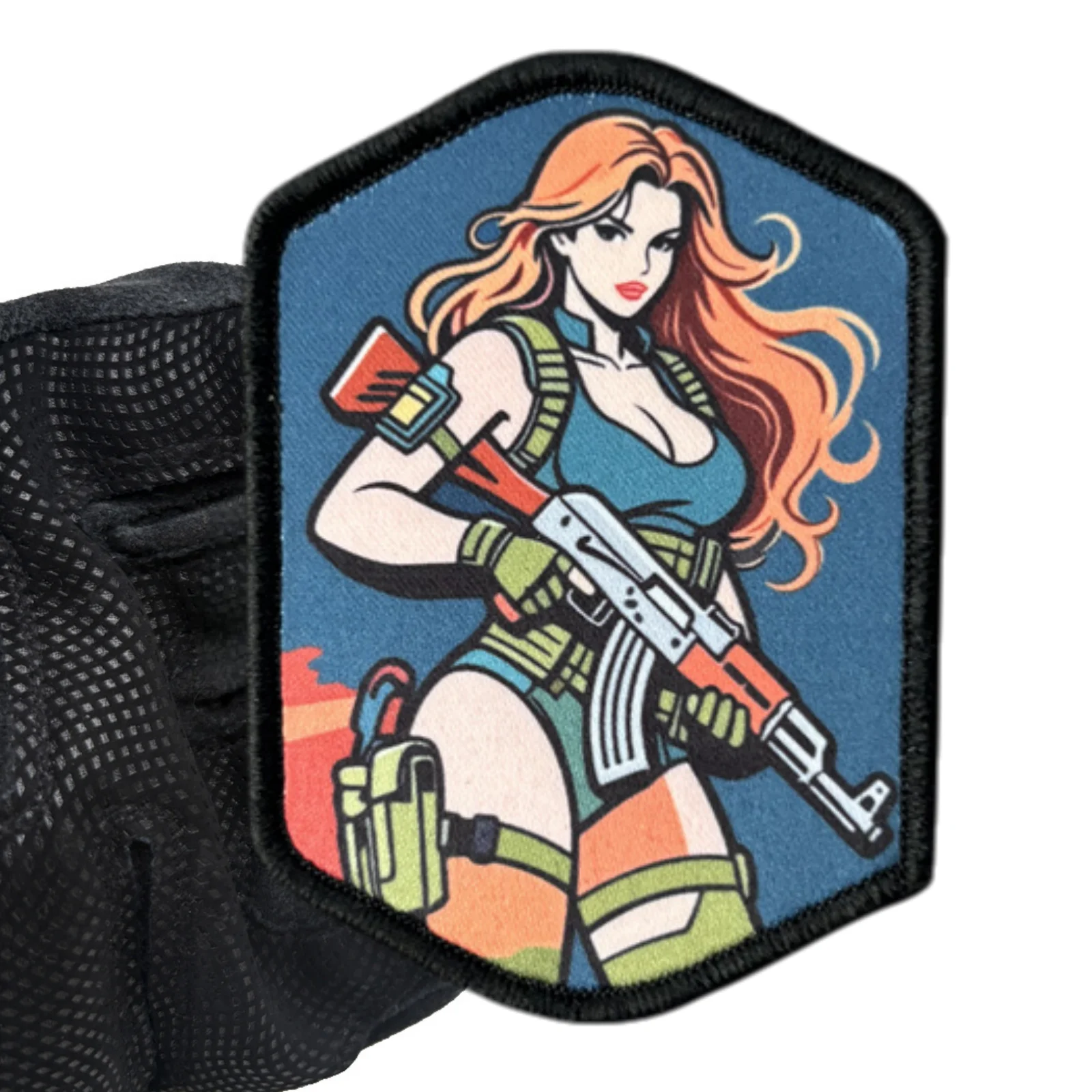 Parche táctico de anime con velcro para ropa y mochila