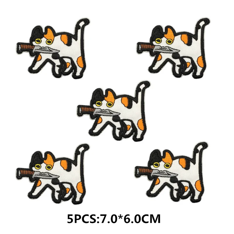 Parches termoadhhesivos bordados gato – 5 uds para coser o planchar - imagen 5