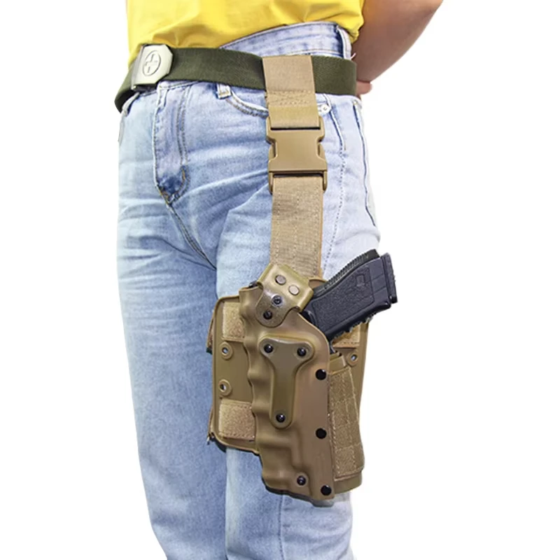 Funda táctica pistola airsoft G17 en plataforma de pierna ambidiestra - imagen 2