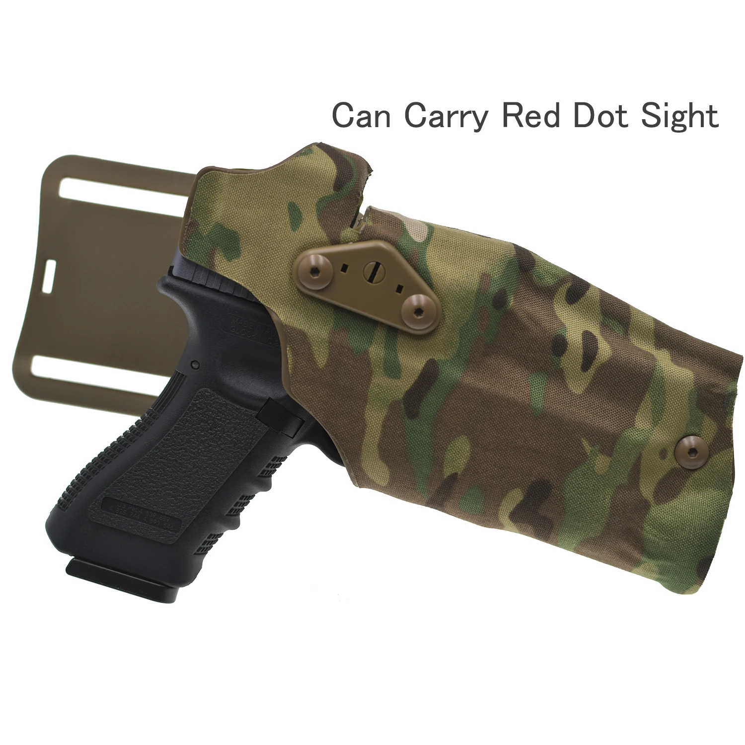 Funda de pistola táctica Glock G17 con soporte de liberación rápida MOLLE ambidiestra - imagen 2