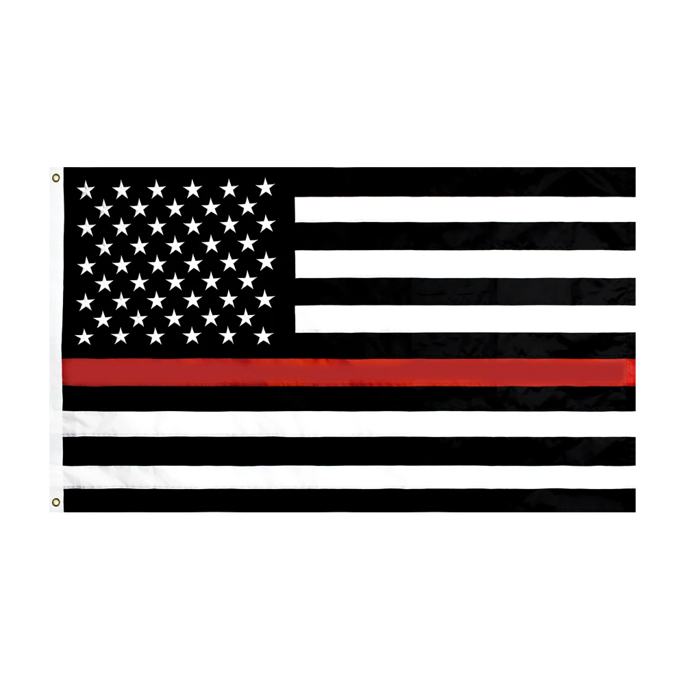 Banderín policial Thin Blue Line – Nylon impermeable bordado 90x150 cm - imagen 5