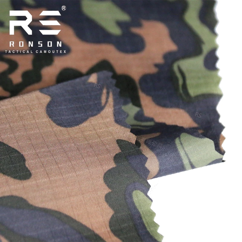 Tela nailon estampado hoja de roble PU impermeable para paraguas 210T - imagen 2