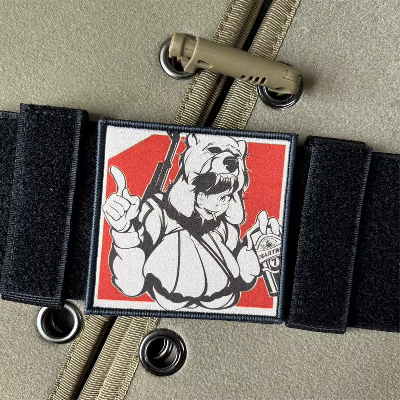 Parche táctico militar para niña con moral, velcro para mochila